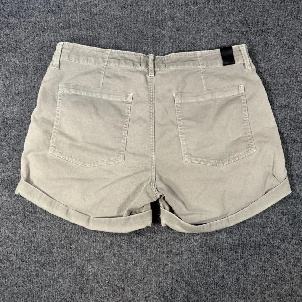 Vince Utility Shorts Khaki Tan Cotton Twill Cuffed Patch Pocket 29 Womens Chino